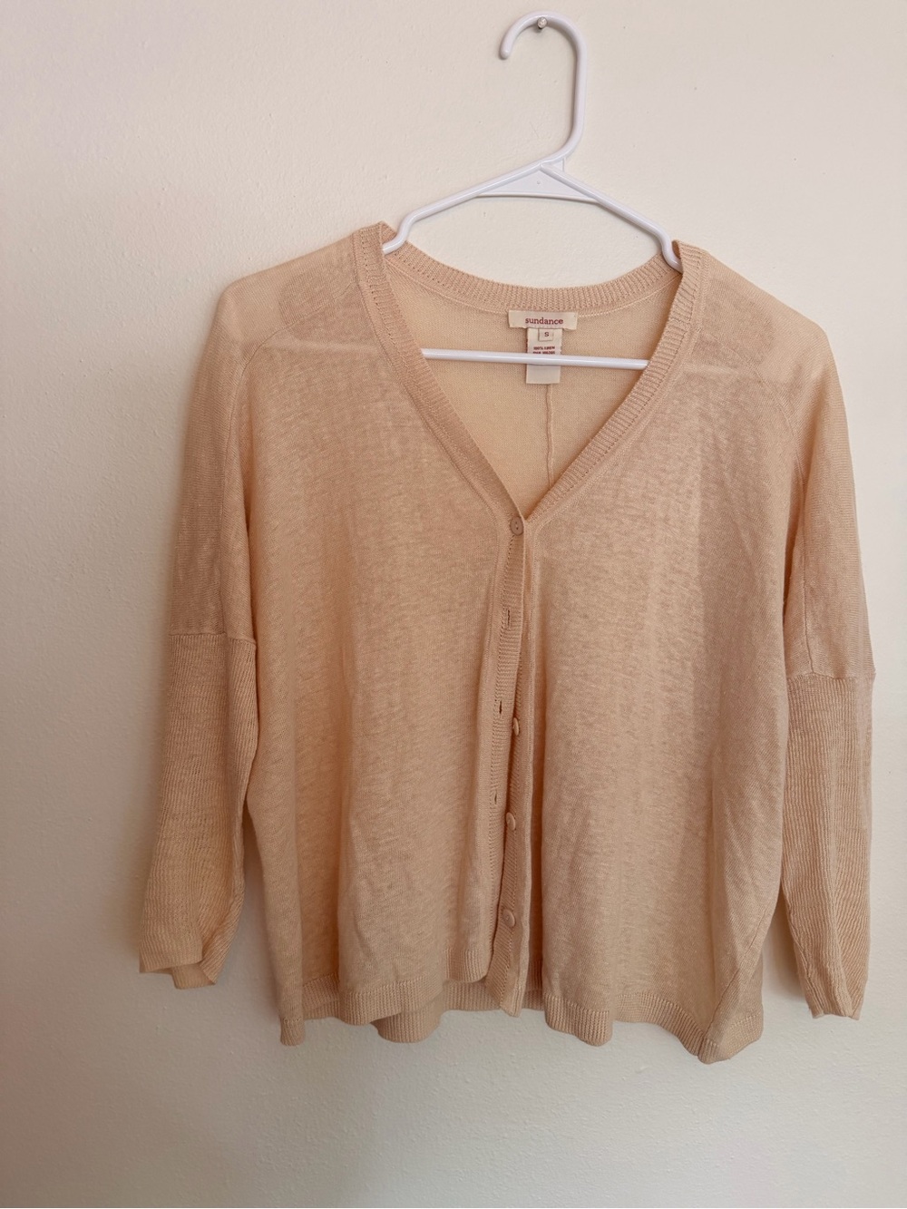 Sundance 100% linen cream sweater